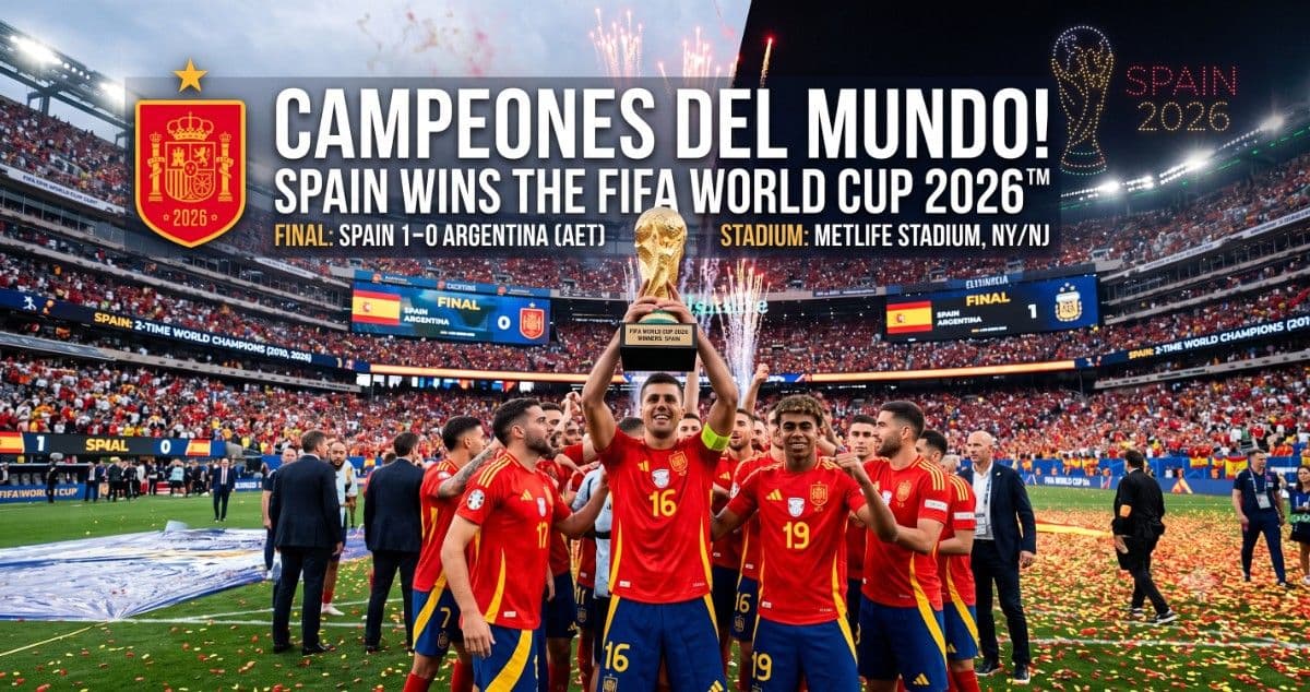 Spain Wins the 2026 FIFA World Cup: A Golden New Chapter Written in MetLife
